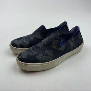 Rothy’s Slip On Sneaker Shoes Womens US 5.5 Black Gray Camo Comfort